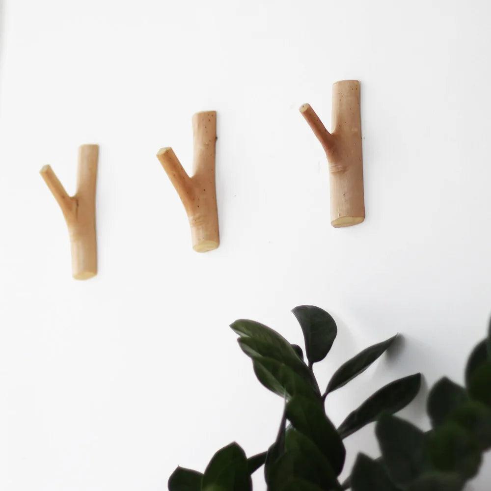 Wilhelmina Branch Wall Hook for Coats with Real Grain