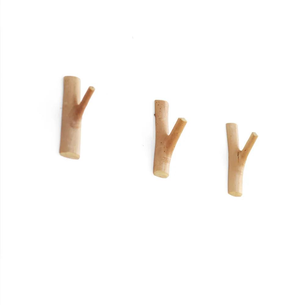Wilhelmina Branch Wall Hook for Coats with Real Grain