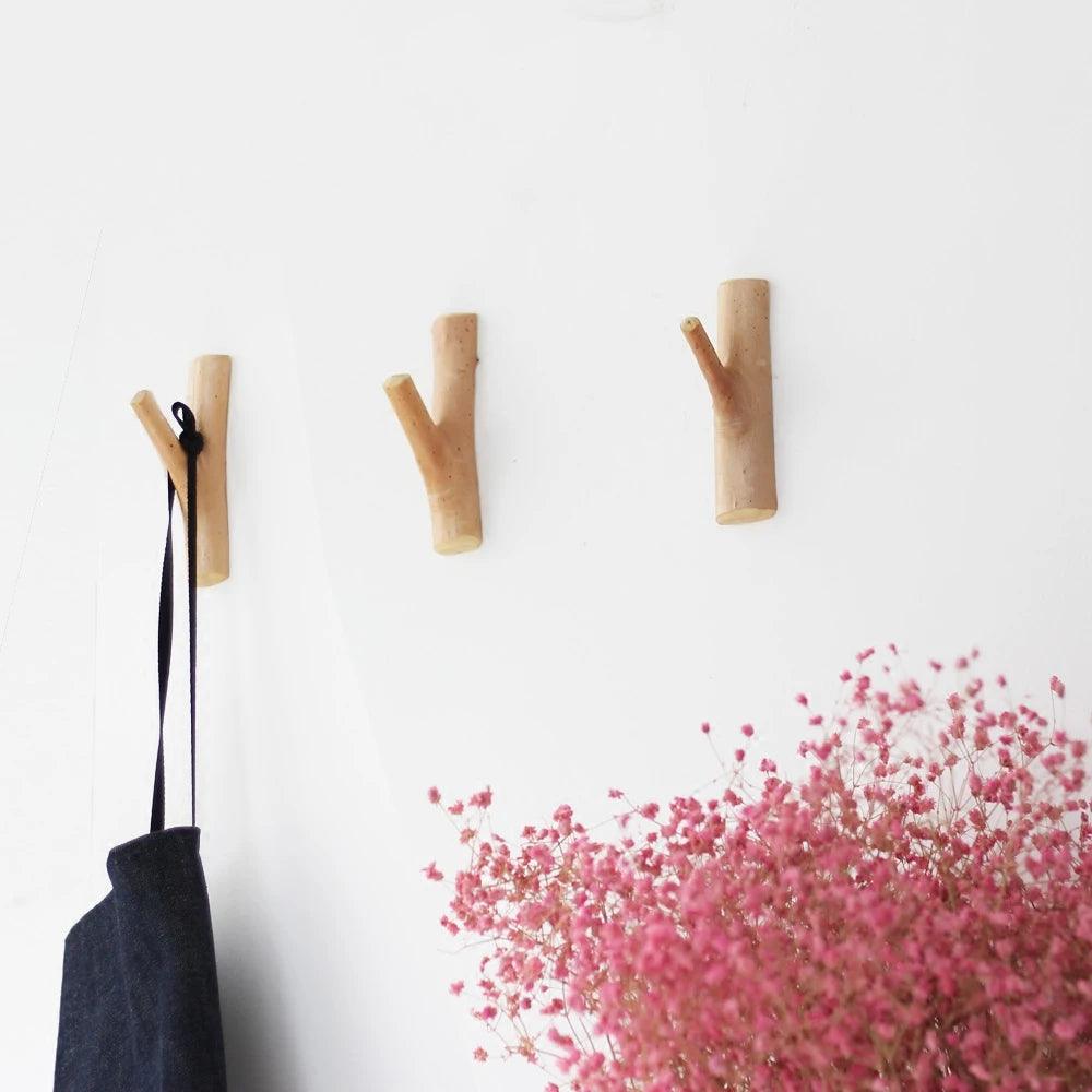 Wilhelmina Branch Wall Hook for Coats with Real Grain