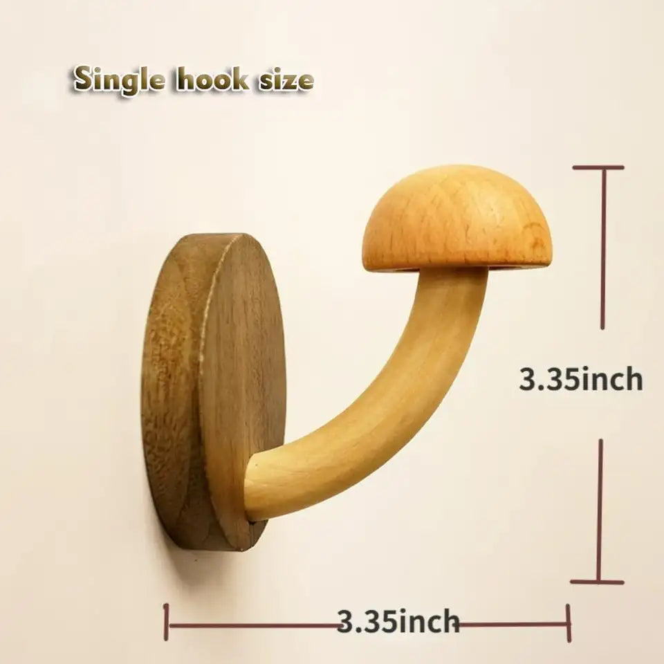 Rosalind Mushroom Wall Hooks for Kids with 4 Pegs