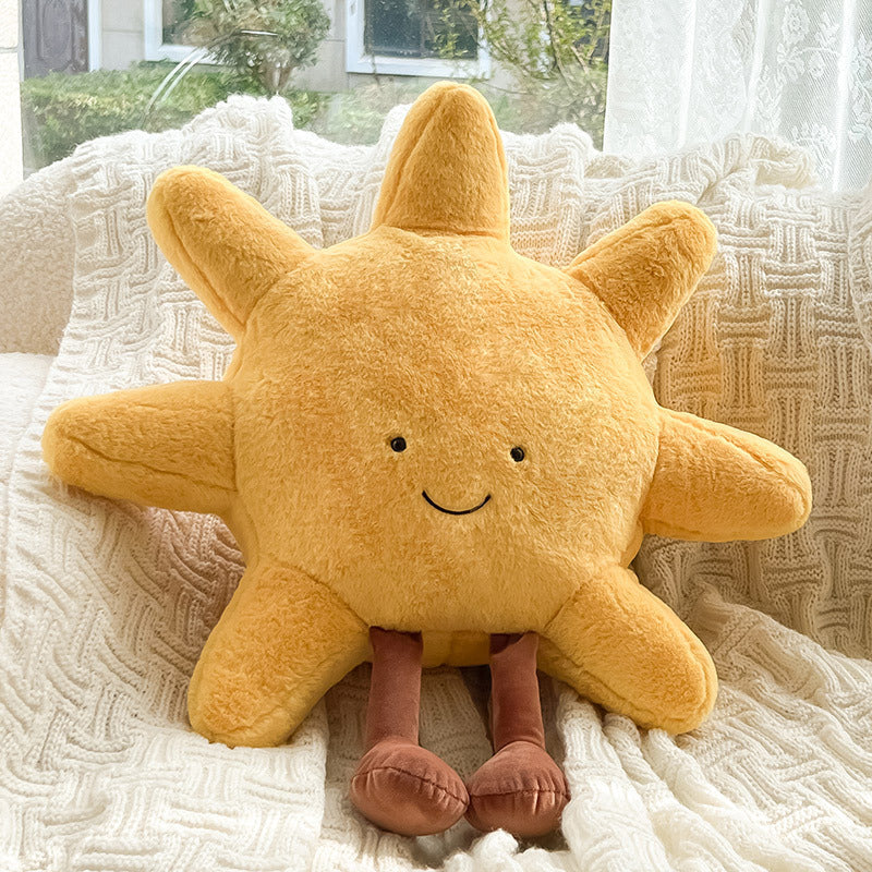 Lucienne Sun and Moon Pillow for Nurseries in Velvet