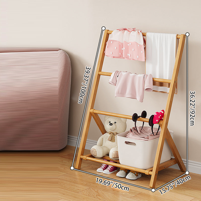 Francine Kids Hall Tree for Coats with Folding Frame