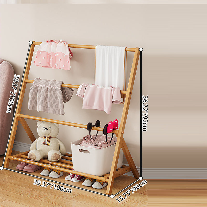 Francine Kids Hall Tree for Coats with Folding Frame