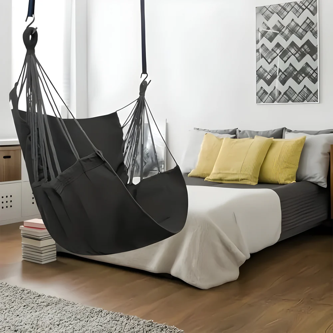 Priscille Hanging Swing Chair for Gardens with Canvas Seat
