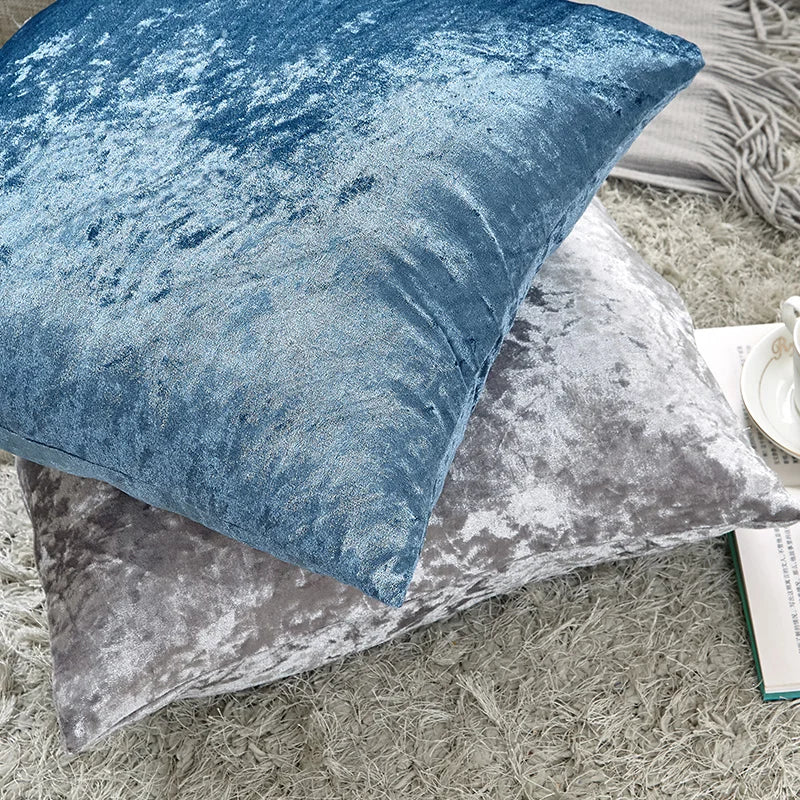Rosalie Crushed Velour Cushion for Sofas and Beds, 60cm