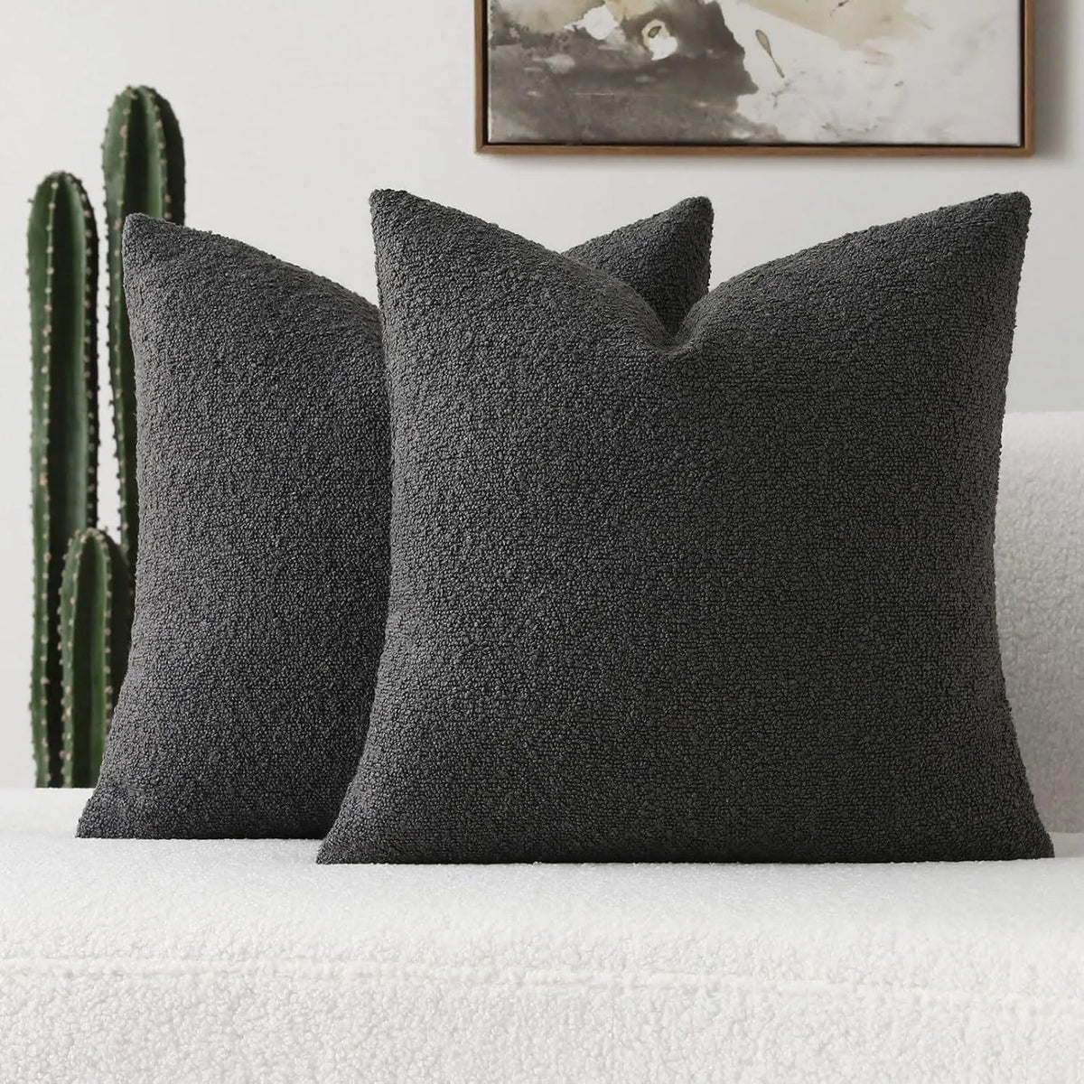 Celestine Boucle Cushion Cover for Sofas with Teddy Loop
