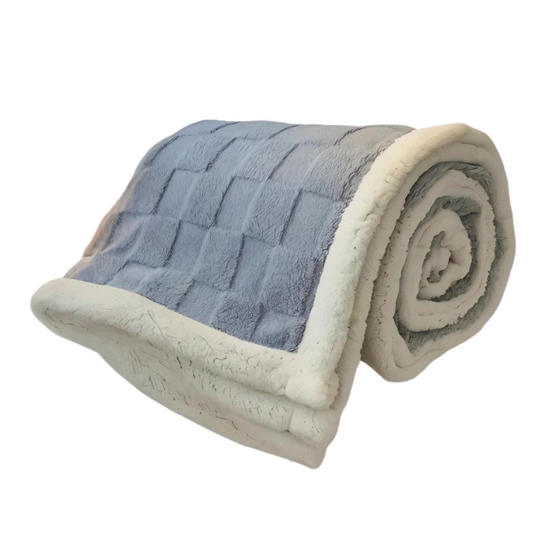 Celeste Fleece Throw for Sofa Days with Quilted Sherpa
