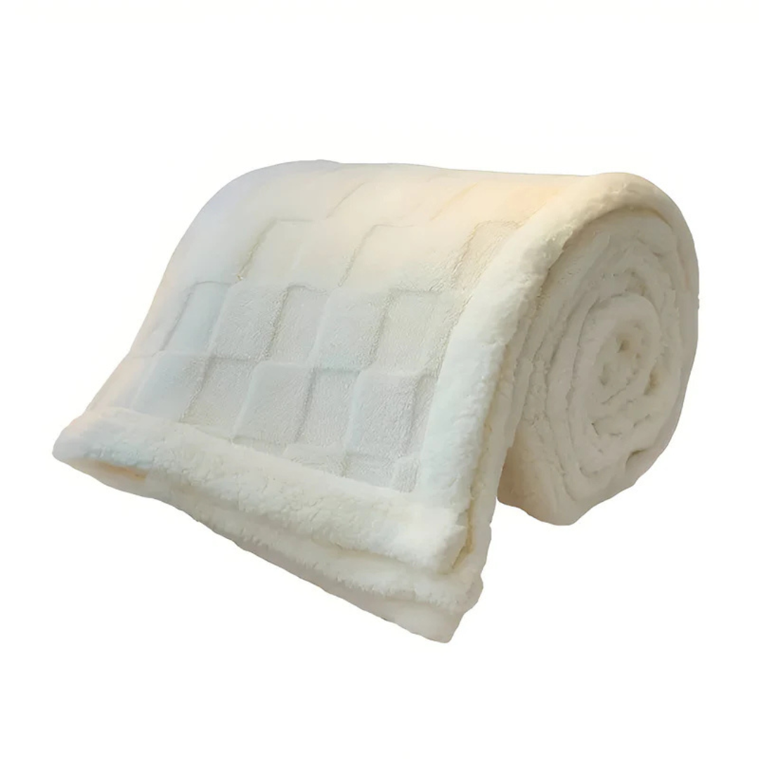 Celeste Fleece Throw for Sofa Days with Quilted Sherpa