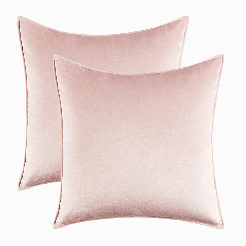 Danielle Velvet Cushion Cover Set for Sofas with Piping