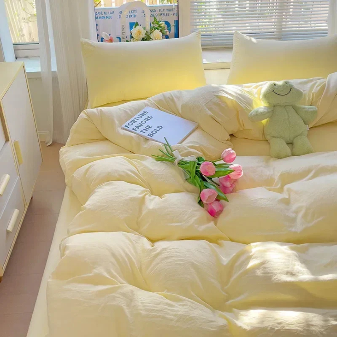 Marceline Quilt Cover for Plain Bedrooms in Solid Color