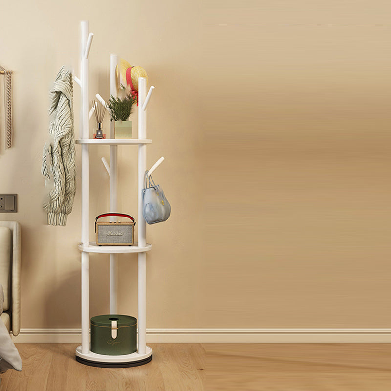 Theodora Timber Coat Rack for Halls with Swivel Tier