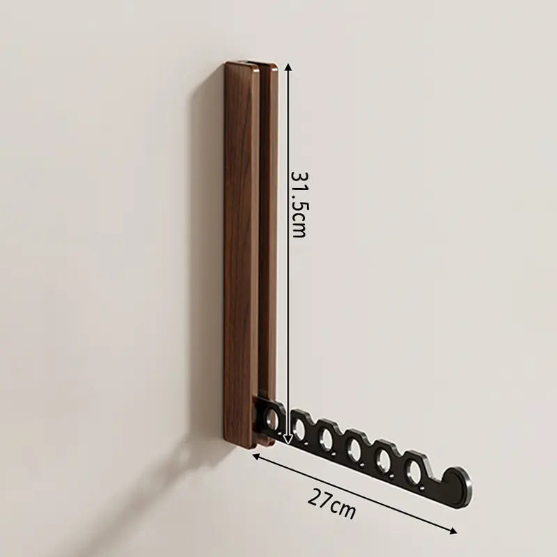 Sabine Folding Hanger Rail for Laundry with Timber Arm