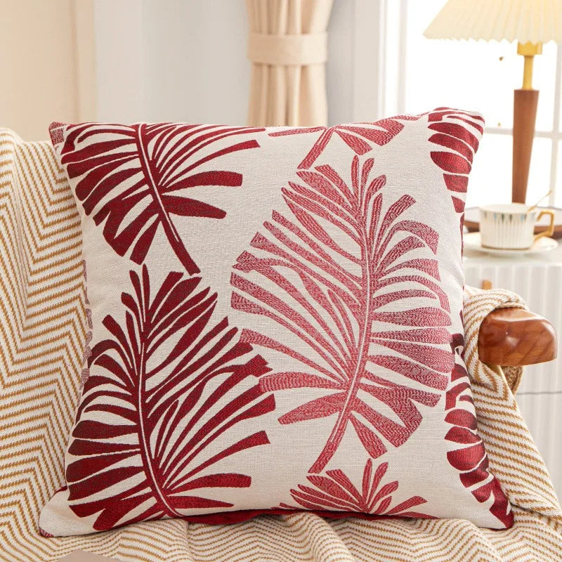 Brigitte Palm Cushion Cover for Sofas in Linen Blend