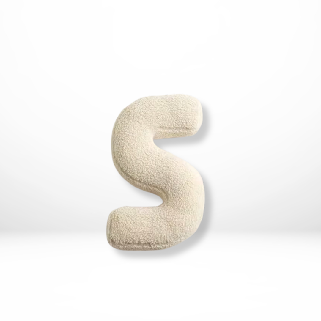 Seraphina Letter Cushion for Nurseries in Velvet Finish