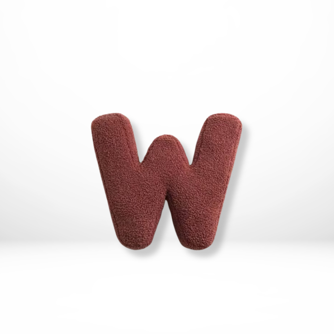 Seraphina Letter Cushion for Nurseries in Velvet Finish