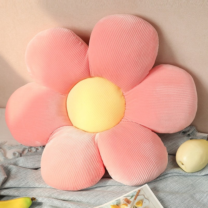 Karolina Flower Cushion for Sofas and Beds in Corduroy