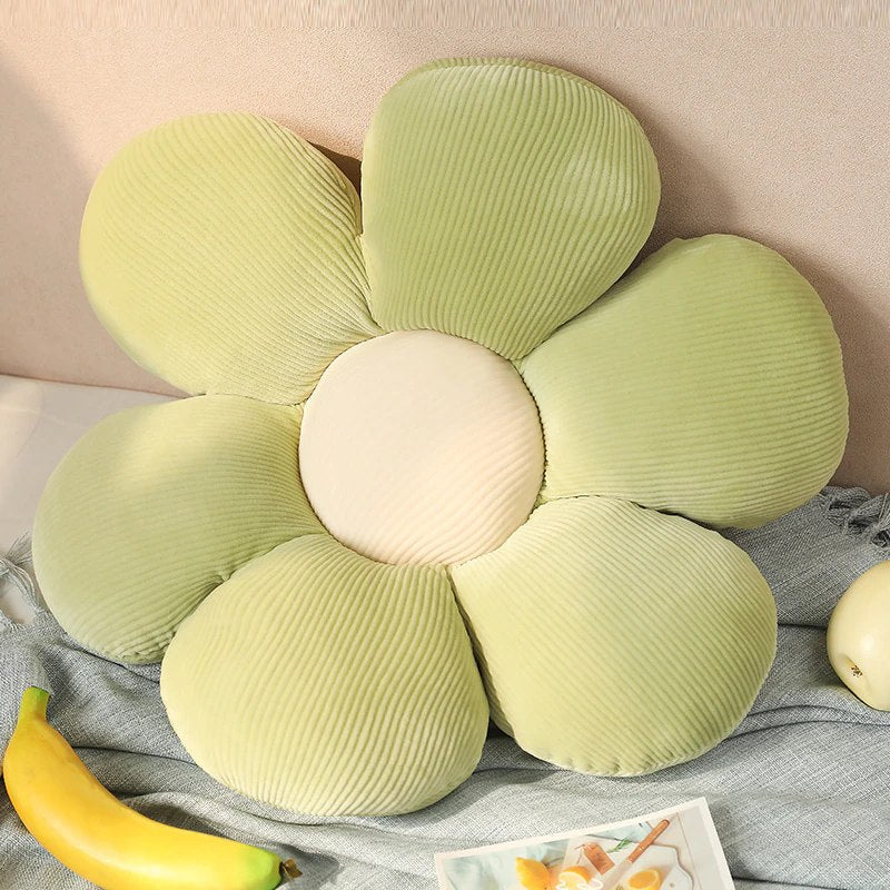 Karolina Flower Cushion for Sofas and Beds in Corduroy