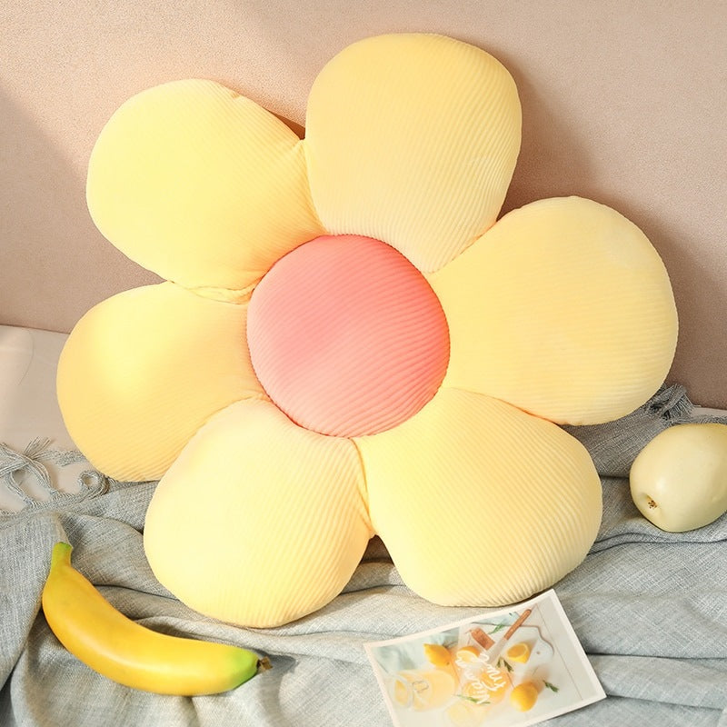 Karolina Flower Cushion for Sofas and Beds in Corduroy