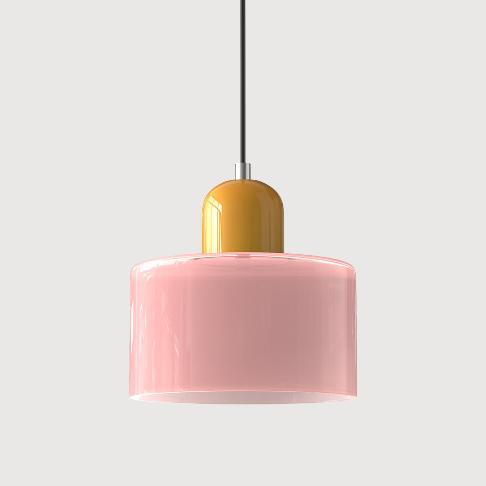 Alina Retro Glass Pendant for Nooks with Two Tone Shade