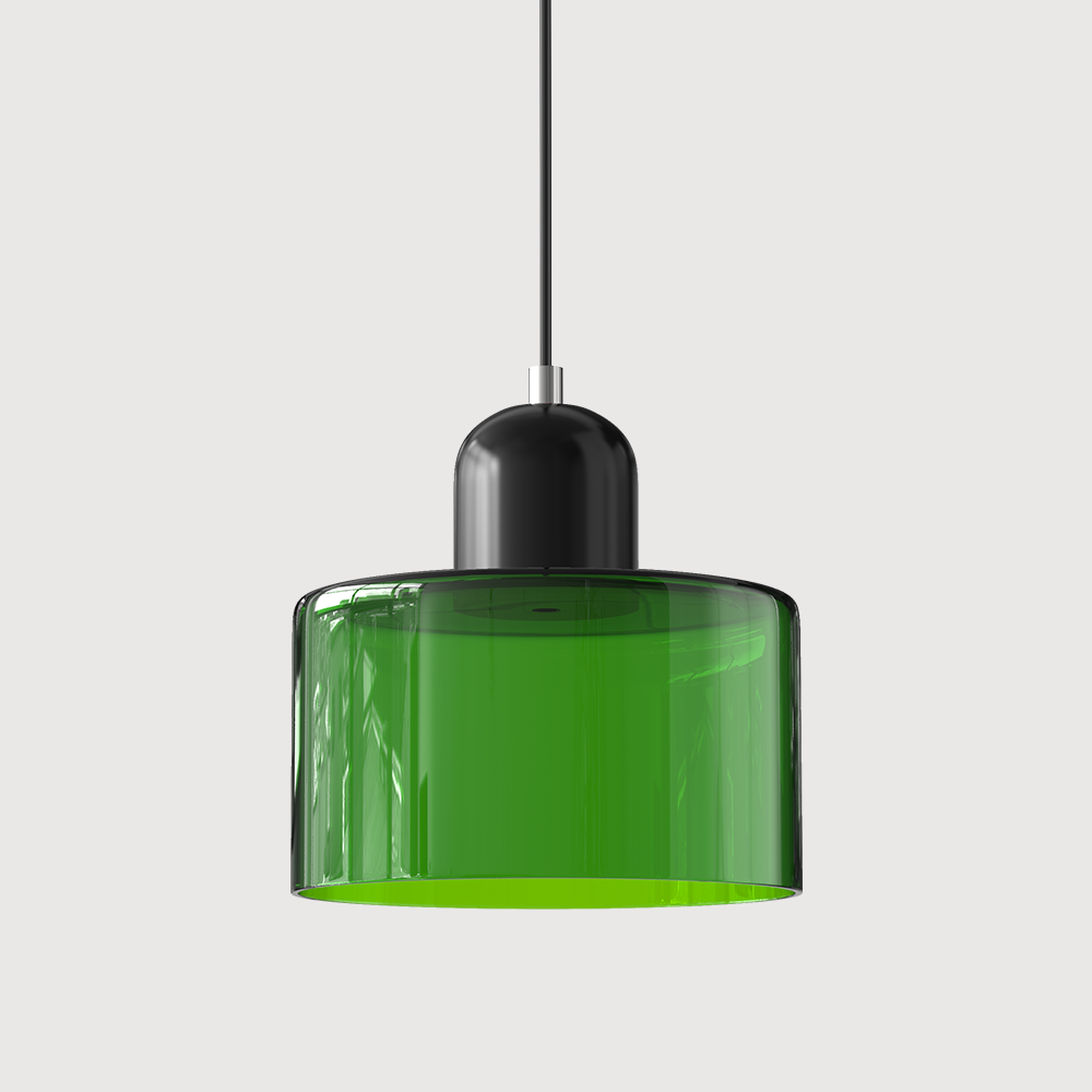 Alina Retro Glass Pendant for Nooks with Two Tone Shade