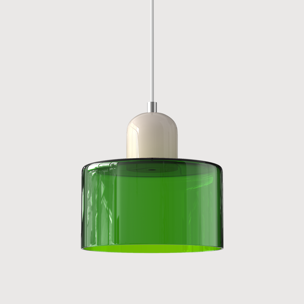 Alina Retro Glass Pendant for Nooks with Two Tone Shade