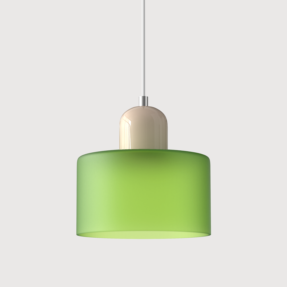 Alina Retro Glass Pendant for Nooks with Two Tone Shade