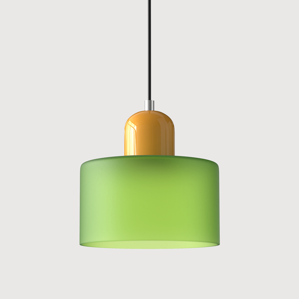 Alina Retro Glass Pendant for Nooks with Two Tone Shade