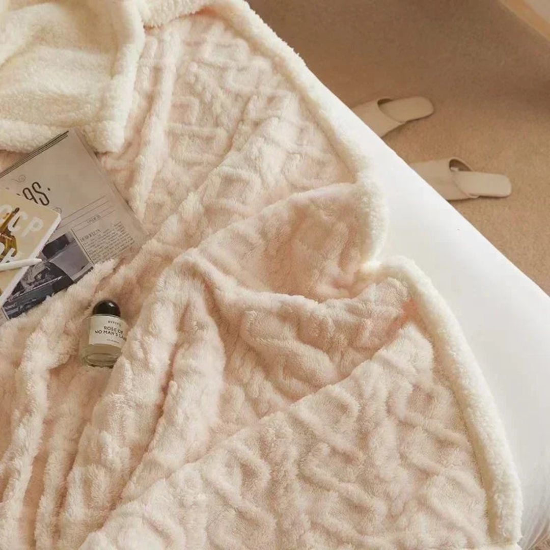 Anouk Fleece Blanket for Winter Beds with Sherpa Lining