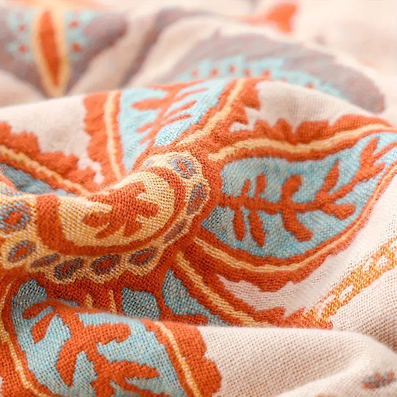Genevieve Floral Blanket for Sofas with Jacquard Weave