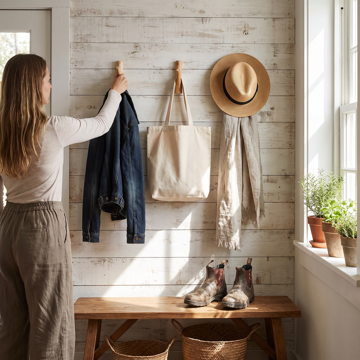 Elara Haus Artisanal Timber Branch Wall Hook