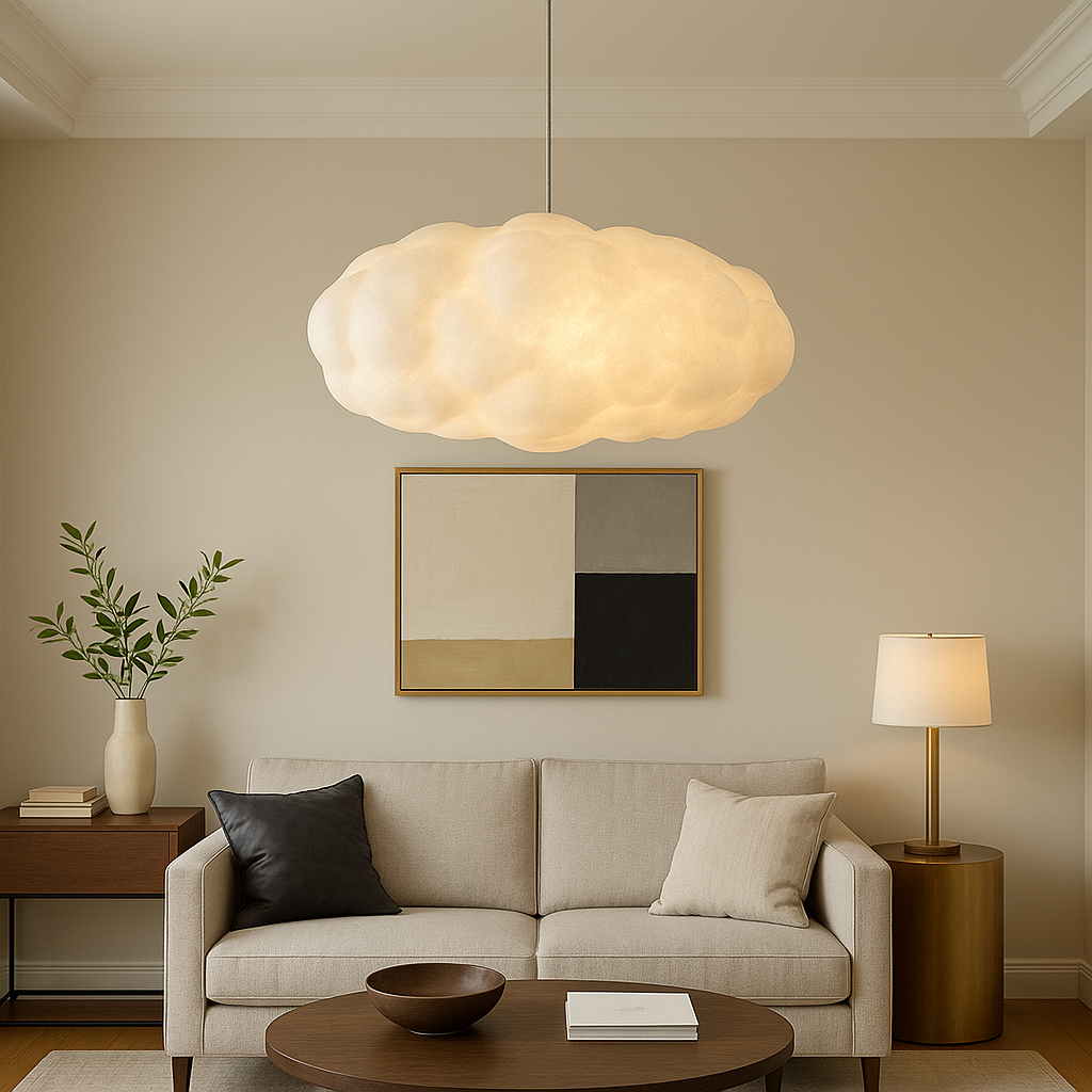 Alexandrine Cloud Pendant for Kitchens with PVC Shade