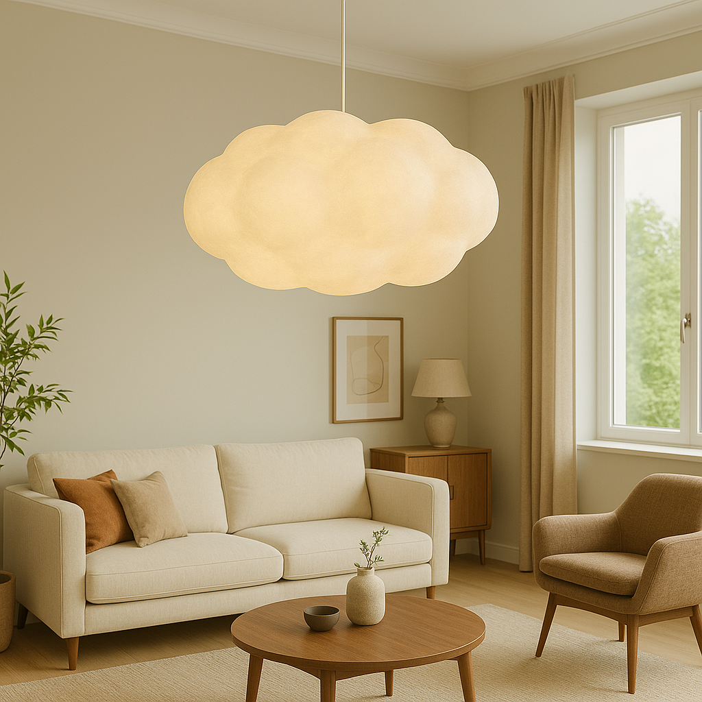 Alexandrine Cloud Pendant for Kitchens with PVC Shade