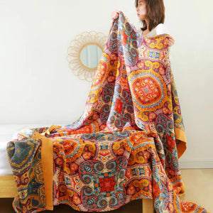Aurelia Cotton Throw for Sofa & Picnics with Airy Weave