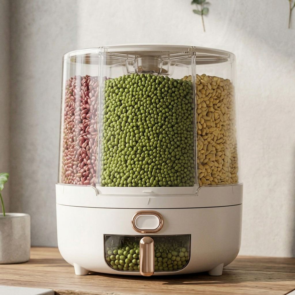 Dorothea Grain Dispenser for Rice and Beans with Measure