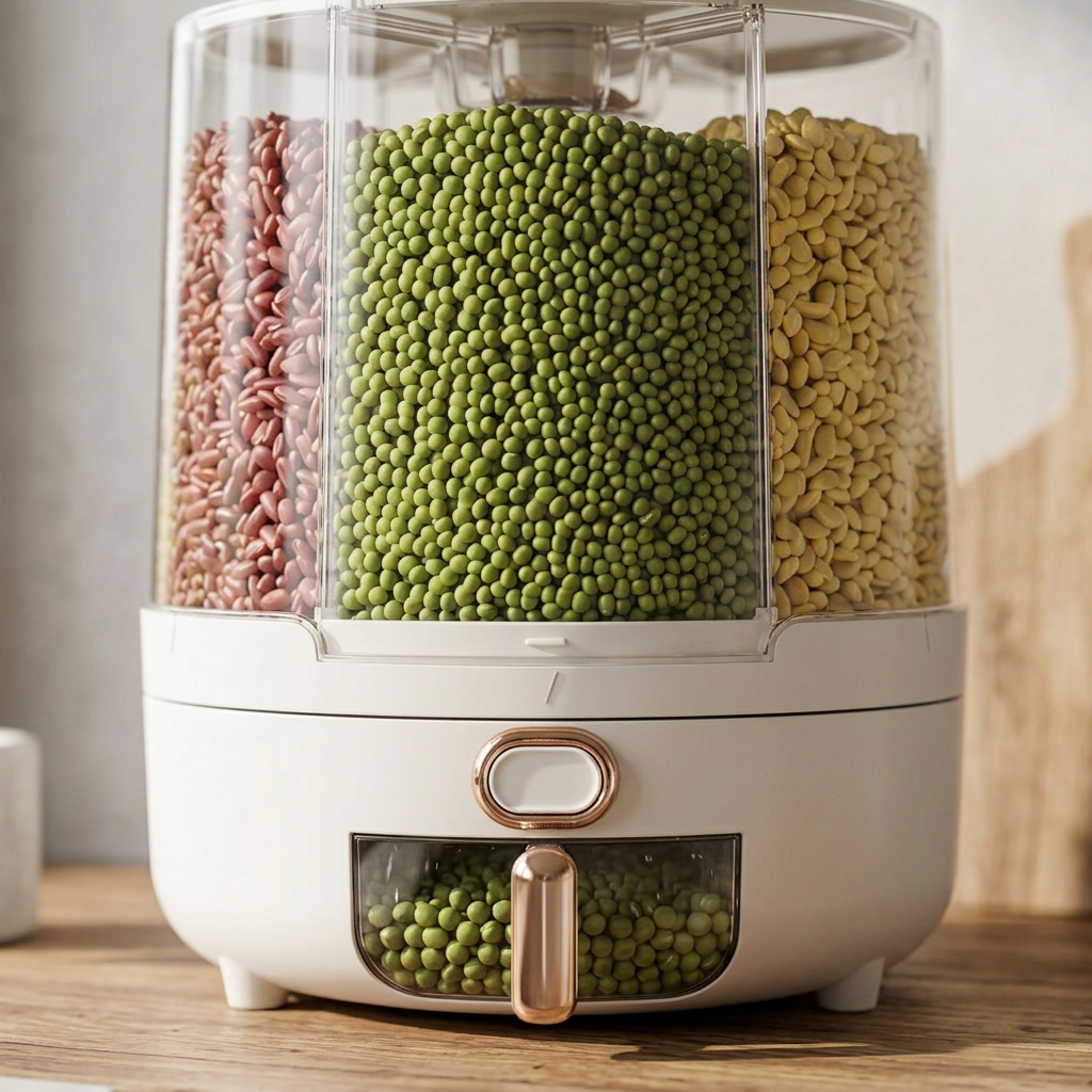 Dorothea Grain Dispenser for Rice and Beans with Measure