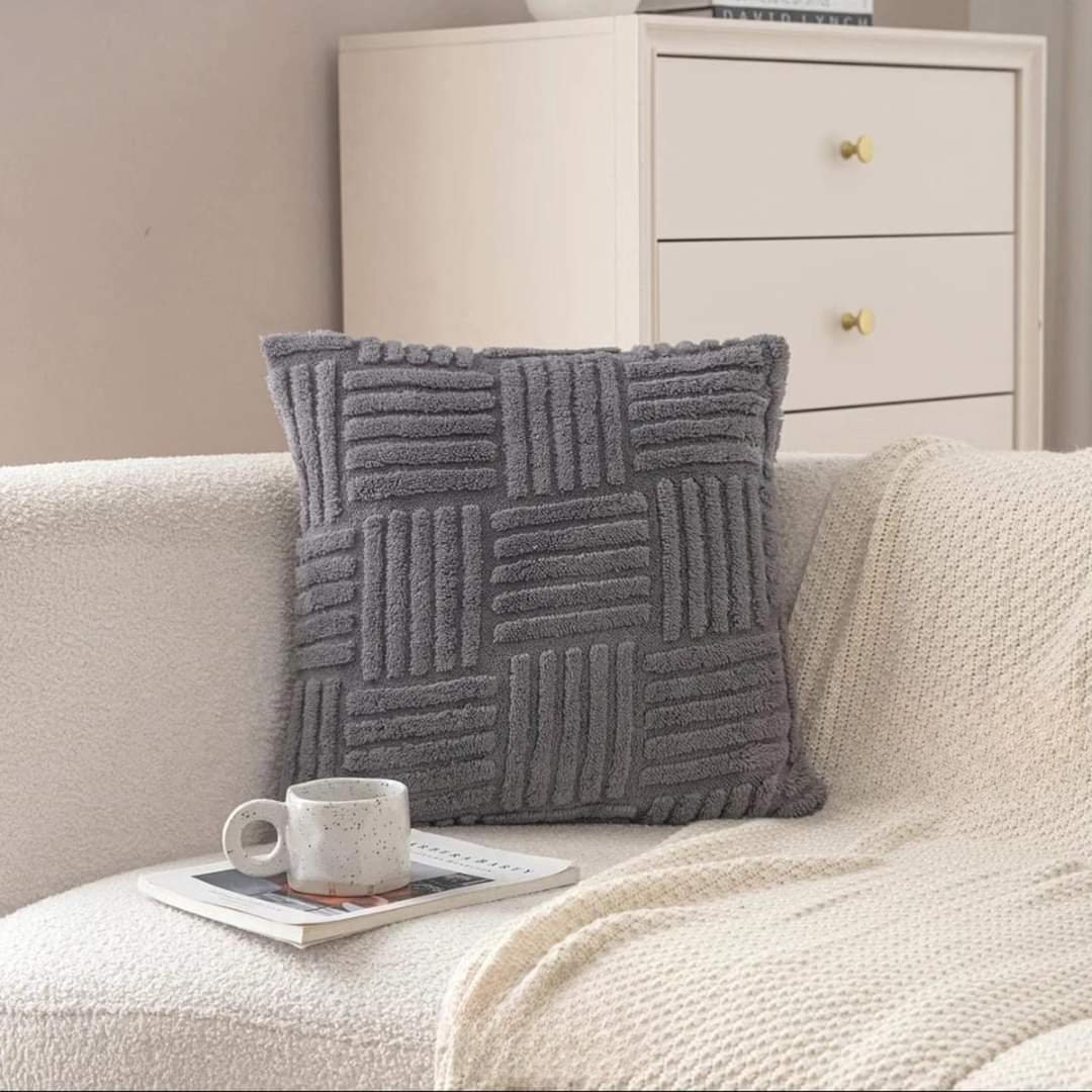 Helene Ribbed Cushion for Sofas with Quad Panel Texture