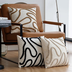 Florentine Chenille Cushion for Armchairs with Tufted Lines