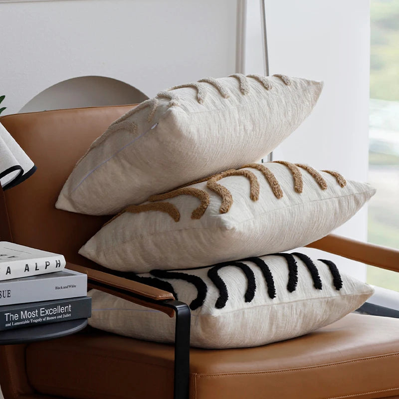 Florentine Chenille Cushion for Armchairs with Tufted Lines