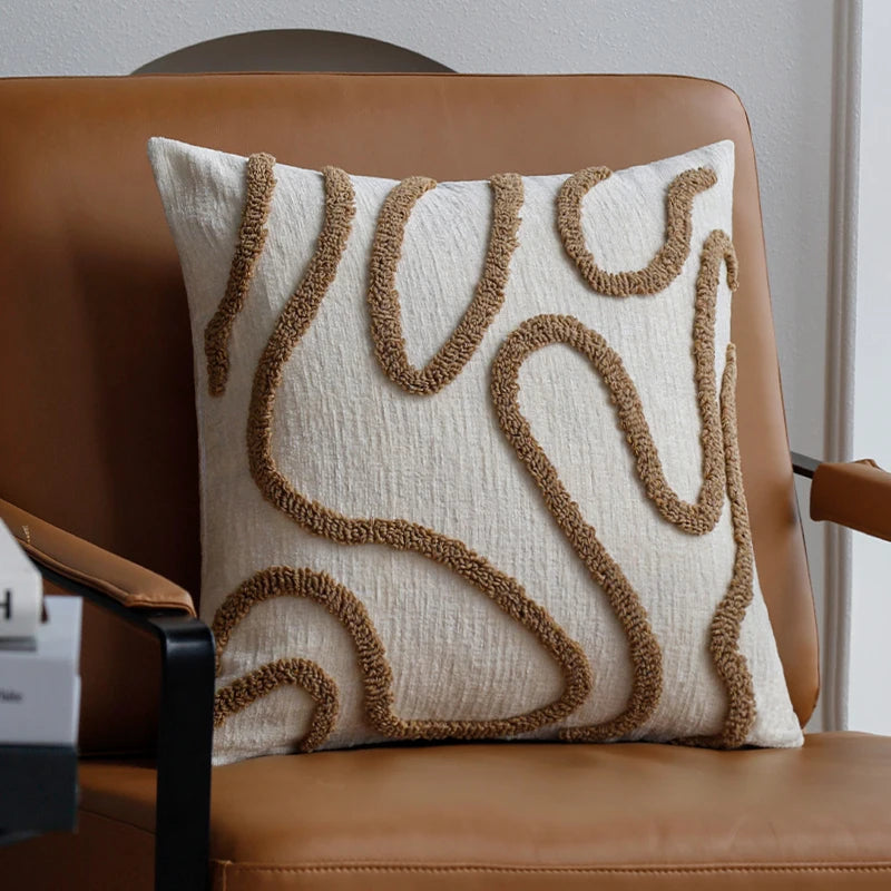 Florentine Chenille Cushion for Armchairs with Tufted Lines