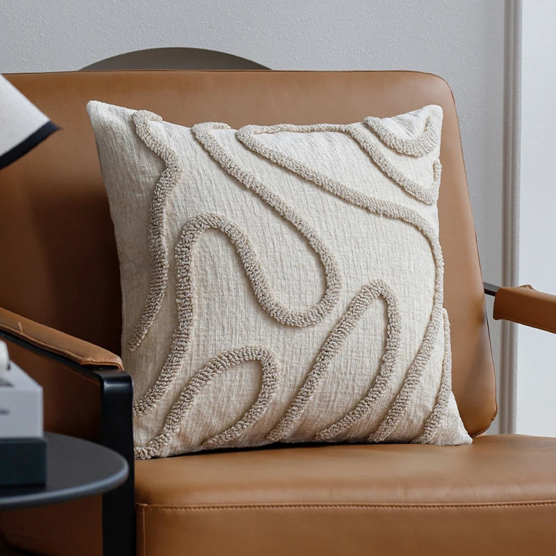 Florentine Chenille Cushion for Armchairs with Tufted Lines