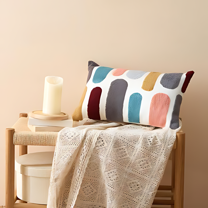 Margaux Tufted Cotton Cushion for Beds with Boho Shapes