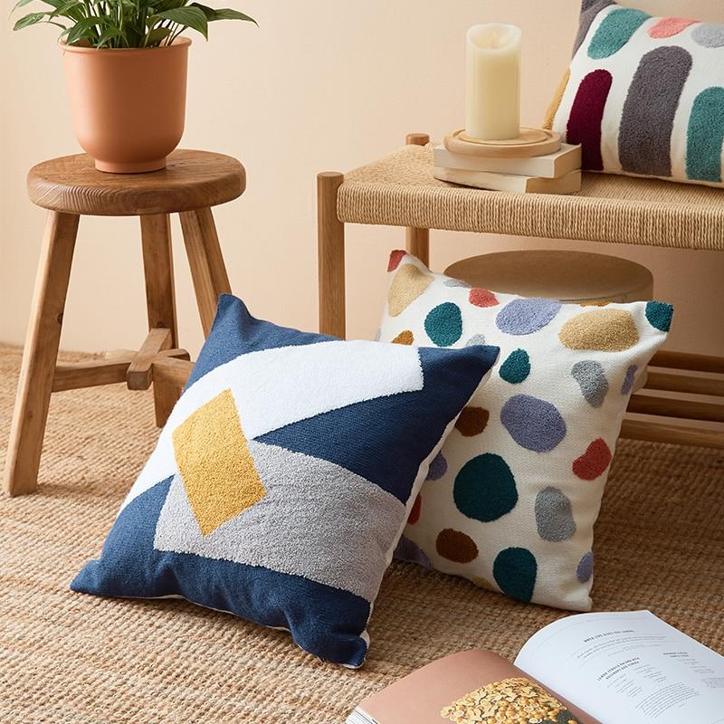 Margaux Tufted Cotton Cushion for Beds with Boho Shapes