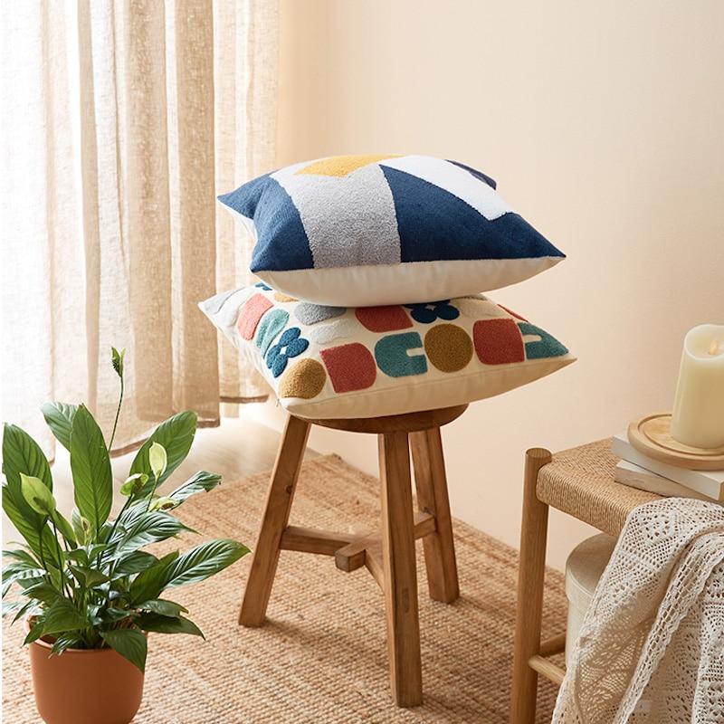 Margaux Tufted Cotton Cushion for Beds with Boho Shapes