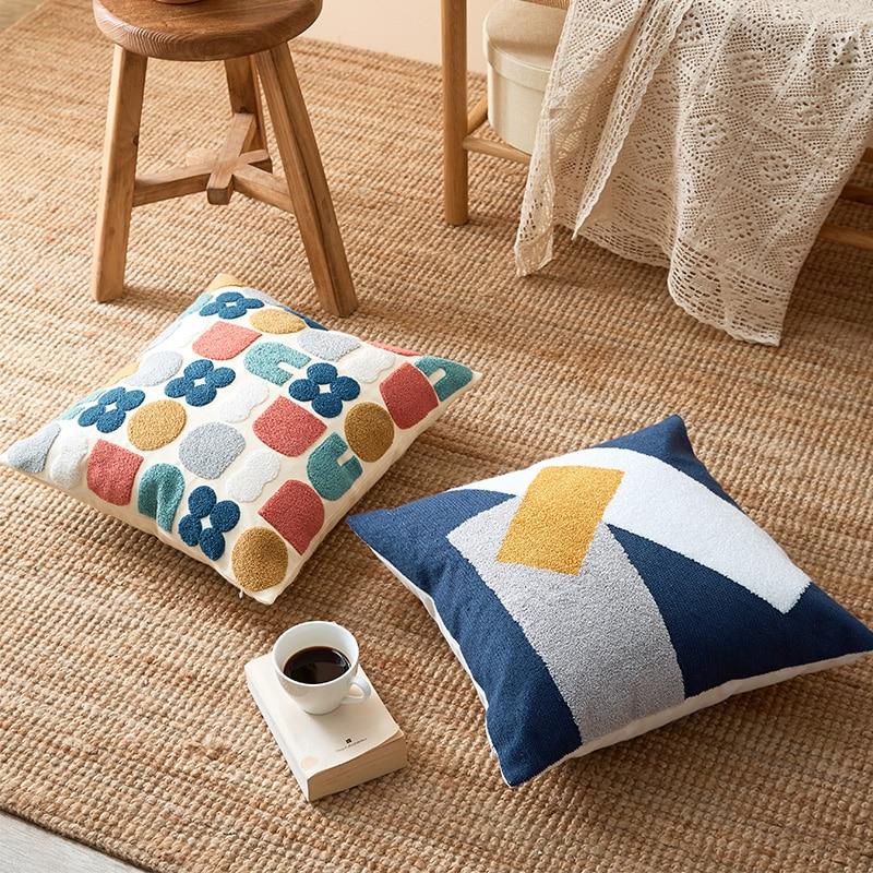 Margaux Tufted Cotton Cushion for Beds with Boho Shapes