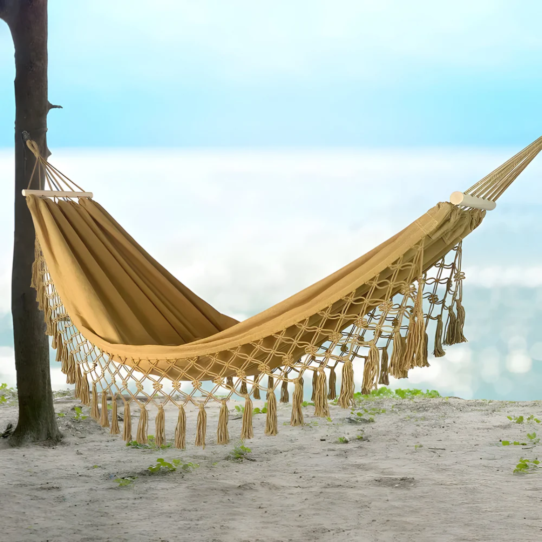 Hung on a sandy shore