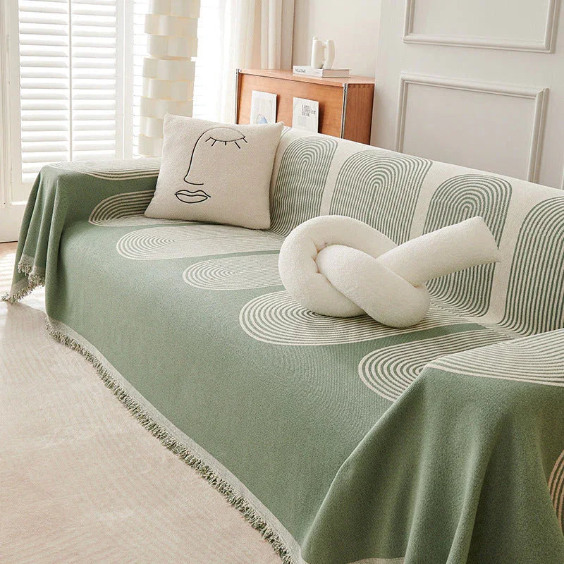 Vivienne Chenille Throw for Sofas with Arched Weave