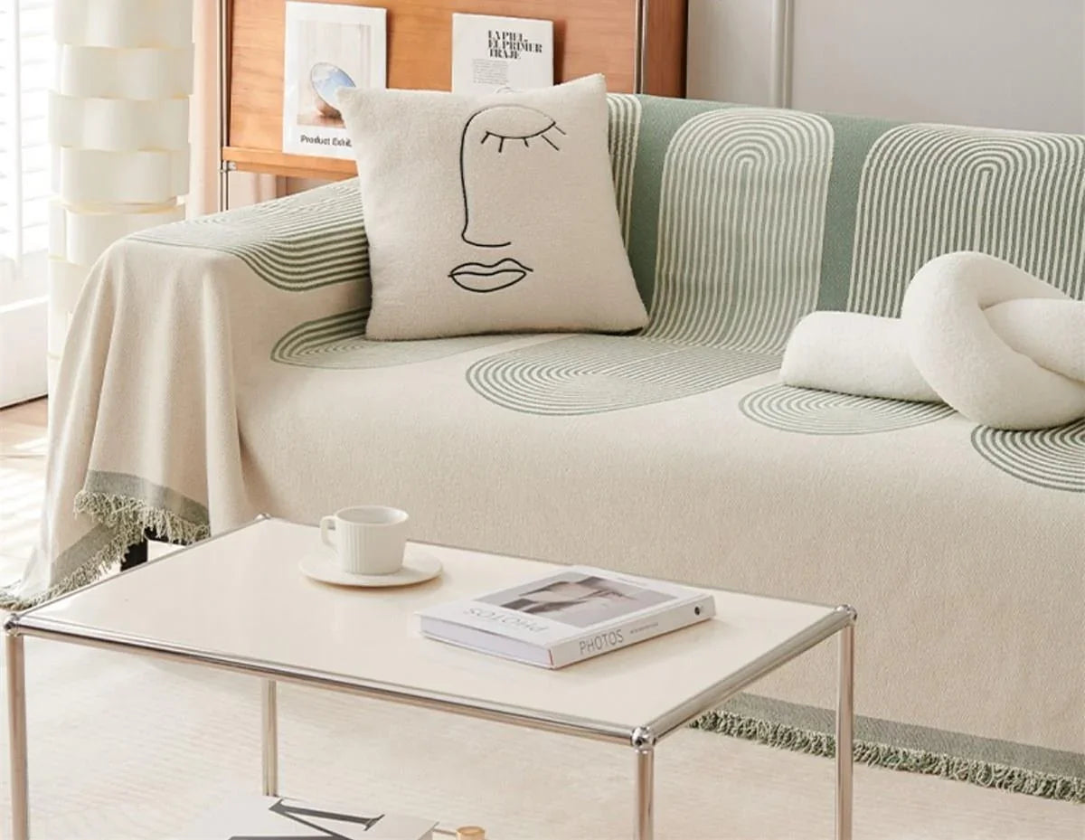 Vivienne Chenille Throw for Sofas with Arched Weave