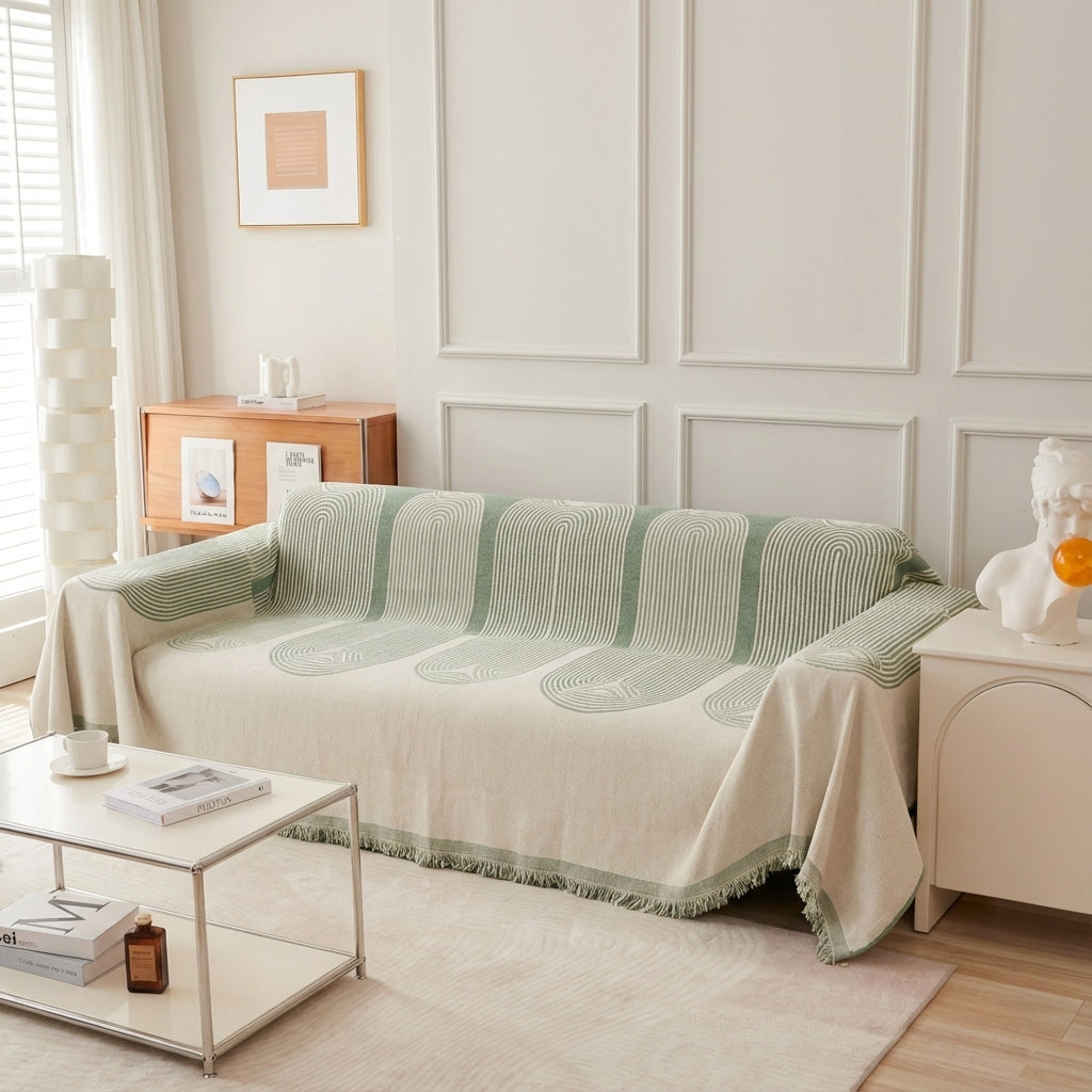 Vivienne Chenille Throw for Sofas with Arched Weave