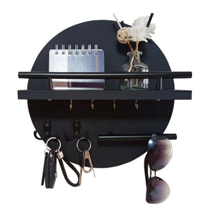 Ursule Wall Key Holder for Halls with Floating Shelf