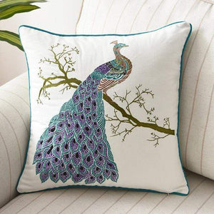 Nadine Meadow Cushion for Country Rooms with Embroidery